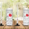 Wedding Unity Candle Set and Remembrance Candle Red Rose