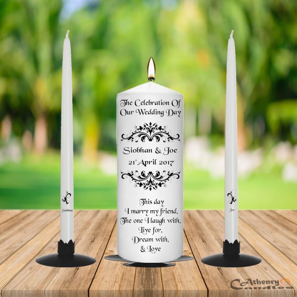 Wedding Unity Candle Set Elegant