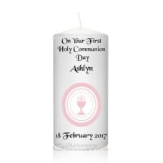 Communion Candle Pink Chalice