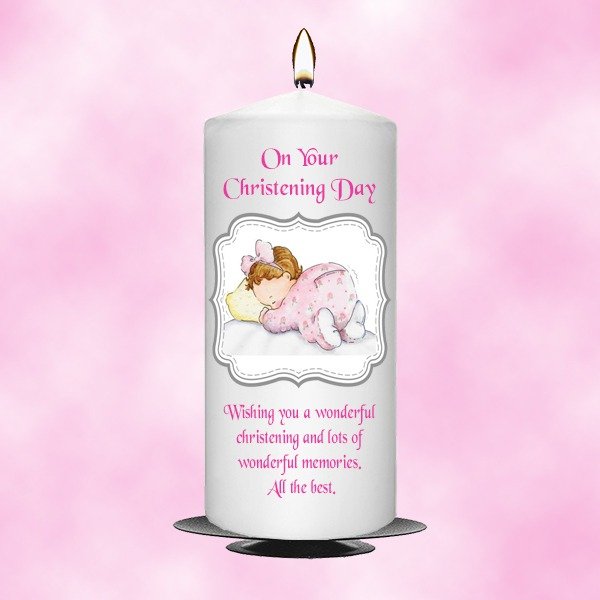 Christening Candle Girl 0344