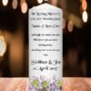 Wedding Remembrance Candle Purple Flowers
