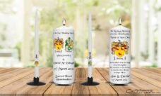 Wedding Unity Candle Set And Remembrance Candle Family Crest