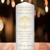 Wedding Remembrance Candle Gold Celtic Tree of Life