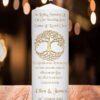 Wedding Remembrance Candle Gold Tree of Life