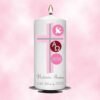 Christening Candle Girl Alfa Pink Cross 0375