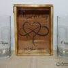 Infinity Heart Symbol, Rustic Wood Sand Ceremony Set